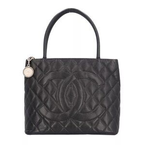 CHANEL Tote Bag Caviarskin Standard used